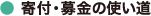 寄付・募金の使い道